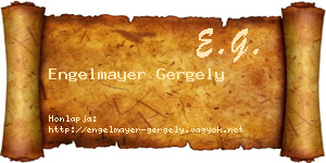 Engelmayer Gergely névjegykártya