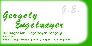 gergely engelmayer business card